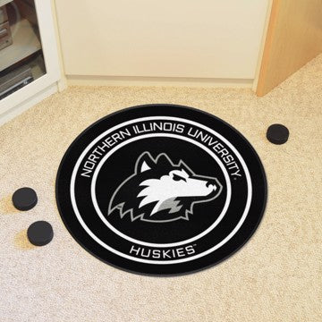 Wholesale-Northern Illinois Puck Mat Northern Illinois Hockey Puck Rug - 27in. Diameter SKU: 33198