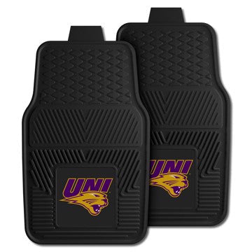 Wholesale-Northern Iowa Panthers 2-pc Vinyl Car Mat Set 17in. x 27in. - 2 Pieces SKU: 13958