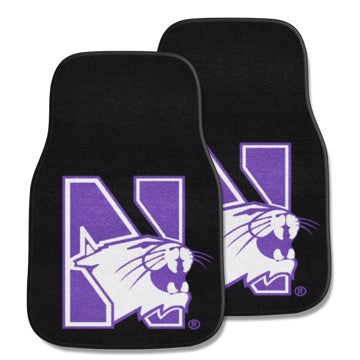 Wholesale-Northwestern Wildcats 2-pc Carpet Car Mat Set 17in. x 27in. - 2 Pieces SKU: 6842