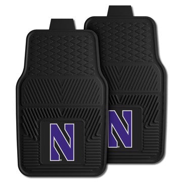 Wholesale-Northwestern Wildcats 2-pc Vinyl Car Mat Set 17in. x 27in. - 2 Pieces SKU: 21651