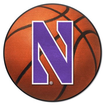 Wholesale-Northwestern Wildcats Basketball Mat 27" diameter SKU: 833