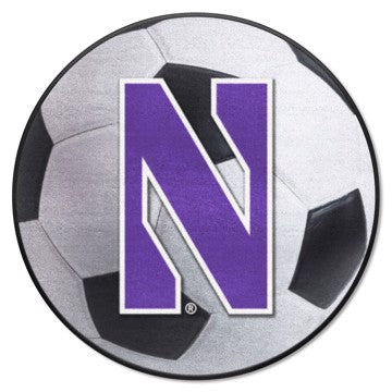 Wholesale-Northwestern Wildcats Soccer Ball Mat 27" diameter SKU: 837