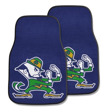 Wholesale-Notre Dame Fighting Irish 2-pc Carpet Car Mat Set 17in. x 27in. - 2 Pieces SKU: 6037