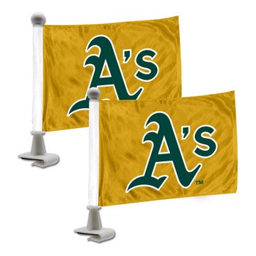 Wholesale-Oakland Athletics Ambassador Flags MLB Mini Suto Flags - 2 Piece - 4" x 6" SKU: 61849
