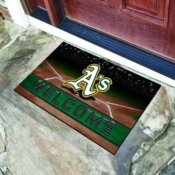 Wholesale-Oakland Athletics Crumb Rubber Door Mat MLB Outdoor Door Mat - 18" x 30" SKU: 21928