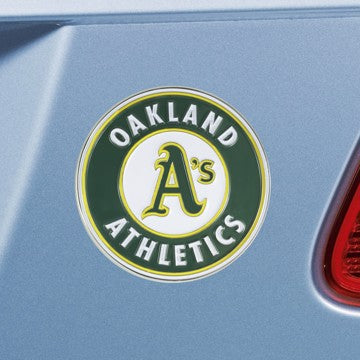 Wholesale-Oakland Athletics Emblem - Color MLB Exterior Auto Accessory - Color Emblem - 3.2" x 3" SKU: 26666