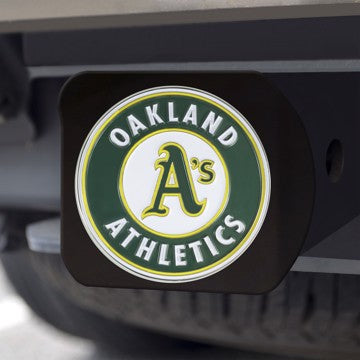 Wholesale-Oakland Athletics Hitch Cover MLB Color Emblem on Black Hitch - 3.4" x 4" SKU: 26669
