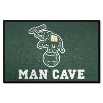 Wholesale-Oakland Athletics Man Cave Starter MLB Accent Rug - 19" x 30" SKU: 31438