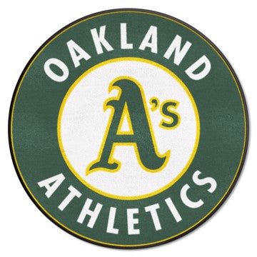 Wholesale-Oakland Athletics Roundel Mat MLB Accent Rug - Round - 27" diameter SKU: 18145