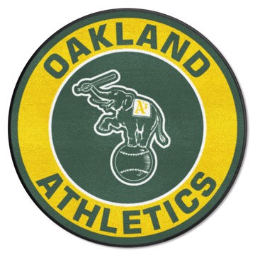Wholesale-Oakland Athletics Roundel Mat MLB Accent Rug - Round - 27" diameter SKU: 31443