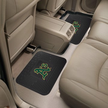 Wholesale-Oakland Athletics Utility Mat Set MLB Back Seat Car Floor Mats - 2 Piece Set - 14" x 17" SKU: 12339