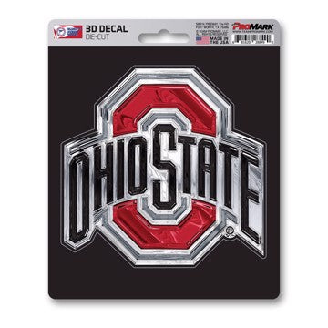 Wholesale-Ohio State 3D Decal Ohio State University 3D Decal 5” x 6.25” - "O & 'Ohio State'" Logo SKU: 62827