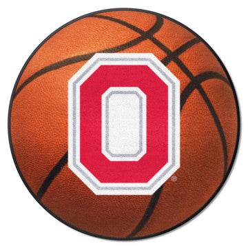 Wholesale-Ohio State Buckeyes Basketball Mat NCAA Accent Rug - Round - 27" diameter SKU: 36434