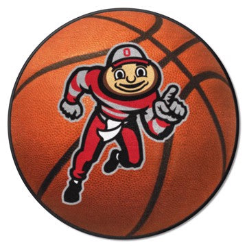 Wholesale-Ohio State Buckeyes Basketball Mat NCAA Accent Rug - Round - 27" diameter SKU: 36446