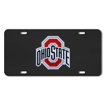 Wholesale-Ohio State Buckeyes Black Diecast License Plate 12"x6" SKU: 33614