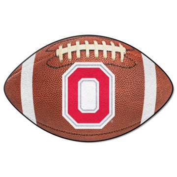 Wholesale-Ohio State Buckeyes Football Mat NCAA Accent Rug - Shaped - 20.5" x 32.5" SKU: 36435