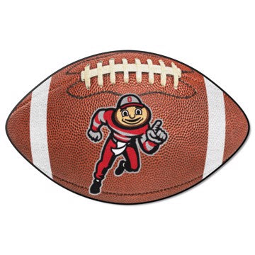 Wholesale-Ohio State Buckeyes Football Mat NCAA Accent Rug - Shaped - 20.5" x 32.5" SKU: 36447