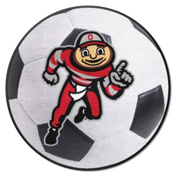 Wholesale-Ohio State Buckeyes Soccer Ball Mat NCAA Accent Rug - Round - 27" diameter SKU: 36448
