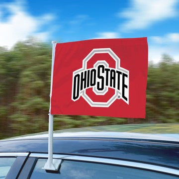 Wholesale-Ohio State Car Flag Ohio State University Car Flag 11" x 14" - "O and Ohio State" Logo SKU: 25478
