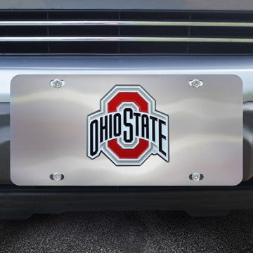 Wholesale-Ohio State Diecast License Plate Ohio State University Diecast License Plate 12"x6" - "O and Ohio State" Logo SKU: 25708