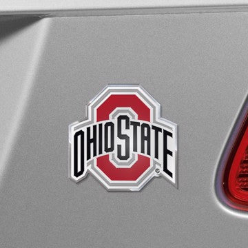 Wholesale-Ohio State Embossed Color Emblem Ohio State University Embossed Color Emblem 3.25” x 3.25” - "O & 'Ohio State'" Logo SKU: 60548