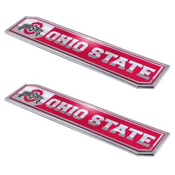 Wholesale-Ohio State Embossed Truck Emblem 2-pk Ohio State University Embossed Truck Emblem 2-pk 1.75” x 8.25” - Primary Logo & Wordmark SKU: 60843