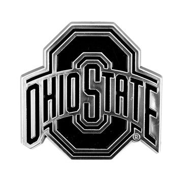 Wholesale-Ohio State Molded Chrome Emblem Ohio State University Molded Chrome Emblem 3.25” x 3.25 - "O & Ohio State" Logo SKU: 60365
