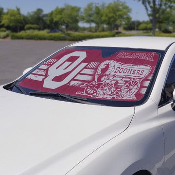 Wholesale-Oklahoma Auto Shade University of Oklahoma Auto Shade 59" x 29.5" - Primary Logo, Alternate Logo and Wordmark SKU: 60022