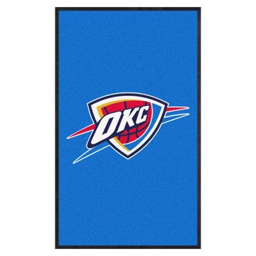 Wholesale-Oklahoma City Thunder 3X5 High-Traffic Mat with Rubber Backing NBA Commercial Mat - Portrait Orientation - Indoor - 33.5" x 57" SKU: 17092
