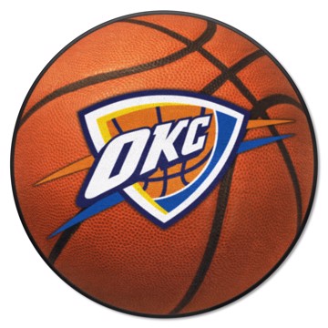 Wholesale-Oklahoma City Thunder Basketball Mat NBA Accent Rug - Round - 27" diameter SKU: 10195