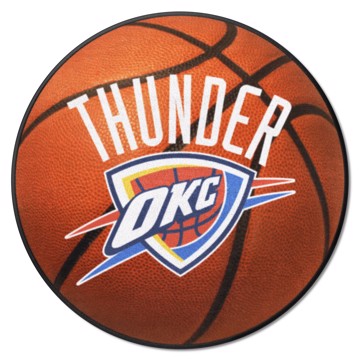 Wholesale-Oklahoma City Thunder Basketball Mat NBA Accent Rug - Round - 27" diameter SKU: 37049