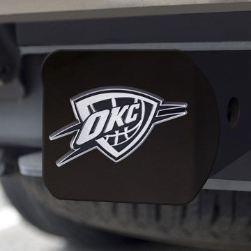 Wholesale-Oklahoma City Thunder Hitch Cover NBA Chrome Emblem on Black Hitch - 3.4" x 4" SKU: 21016