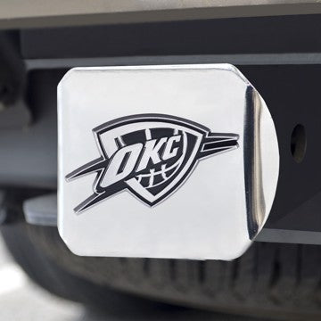 Wholesale-Oklahoma City Thunder Hitch Cover NBA Chrome Emblem on Chrome Hitch - 3.4" x 4" SKU: 15129