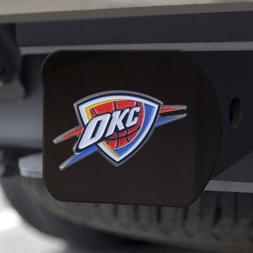 Wholesale-Oklahoma City Thunder Hitch Cover NBA Color Emblem on Black Hitch - 3.4" x 4" SKU: 22740