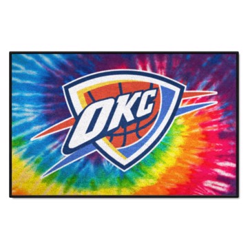 Wholesale-Oklahoma City Thunder Starter Mat - Tie Dye NBA Accent Rug - 19" x 30" SKU: 34407