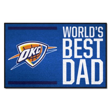 Wholesale-Oklahoma City Thunder Starter Mat - World's Best Dad NBA Accent Rug - 19" x 30" SKU: 31197