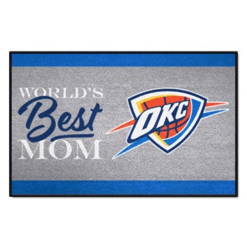 Wholesale-Oklahoma City Thunder Starter Mat - World's Best Mom NBA Accent Rug - 19" x 30" SKU: 34189