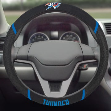 Wholesale-Oklahoma City Thunder Steering Wheel Cover NBA Universal Fit - 15" x 15" SKU: 14873