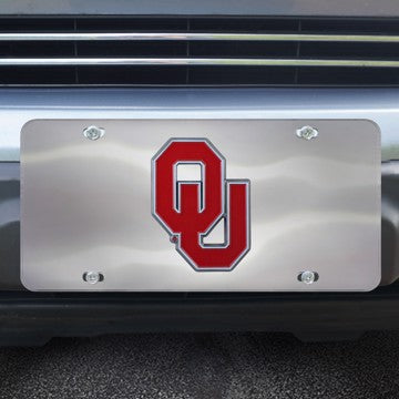 Wholesale-Oklahoma Diecast License Plate University of Oklahoma Diecast License Plate 12"x6" - "OU" Logo SKU: 24527
