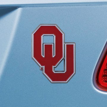 Wholesale-Oklahoma Emblem - Color University of Oklahoma Color Emblem 3.2"x2.3" - 'QU' Logo SKU: 22238