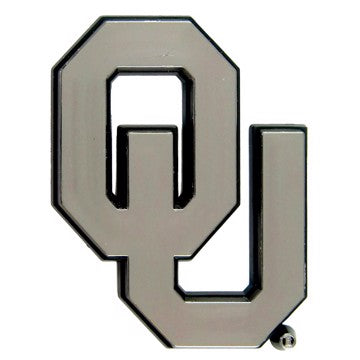 Wholesale-Oklahoma Molded Chrome Emblem University of Oklahoma Molded Chrome Emblem 3.25” x 3.25 - "OU" Logo SKU: 60323