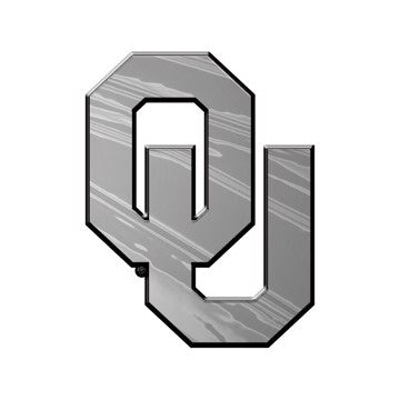 Wholesale-Oklahoma Molded Chrome Emblem University of Oklahoma Molded Chrome Emblem 3.25” x 3.25 - "OU" Logo SKU: 60366