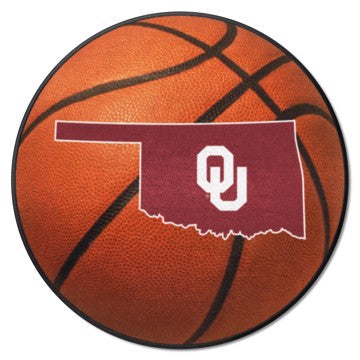 Wholesale-Oklahoma Sooners Basketball Mat Accent Rug - Round - 27" diameter SKU: 36458