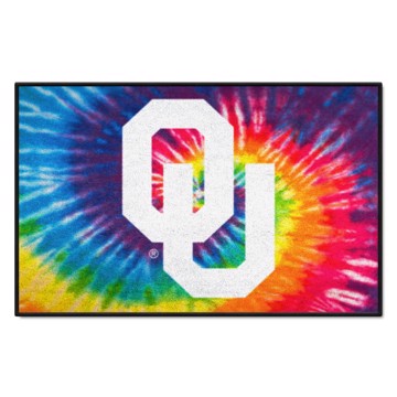 Wholesale-Oklahoma Sooners Starter Mat - Tie Dye 19"x30" SKU: 34071