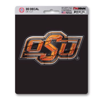 Wholesale-Oklahoma State 3D Decal Oklahoma State University 3D Decal 5” x 6.25” - "OSU" Logo SKU: 62829