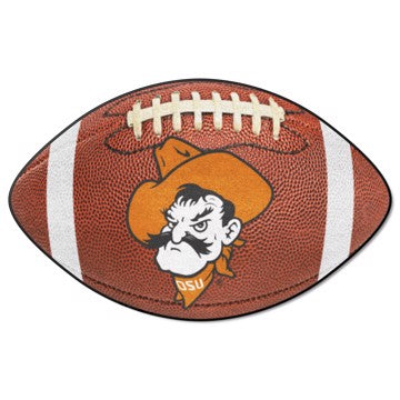 Wholesale-Oklahoma State Cowboys Football Mat Accent Rug - Shaped - 20.5" x 32.5" SKU: 36471