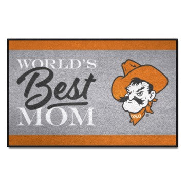 Wholesale-Oklahoma State Cowboys Starter Mat - World's Best Mom 19"x30" SKU: 34565