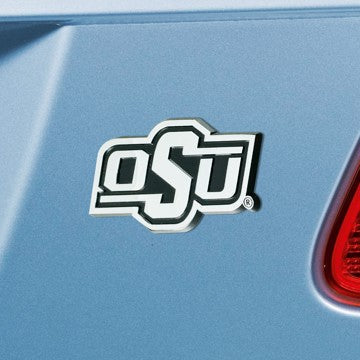 Wholesale-Oklahoma State Emblem Oklahoma State University Chrome Emblem 3"x3.2" - "OSU" Logo SKU: 25055