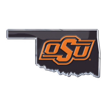 Wholesale-Oklahoma State Embossed State Emblem Oklahoma State University Embossed State Emblem 3.25” x 3.25 - "OSU" Logo / Shape of Oklahoma SKU: 60881
