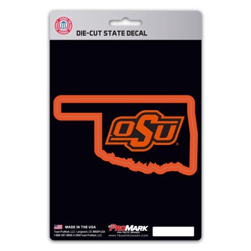 Wholesale-Oklahoma State State Shape Decal Oklahoma State University State Shape Decal 5” x 6.25” - "OSU" Logo / State of Oklahoma SKU: 61348